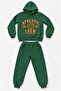 Boys' Hooded Basketball Printed Winter Tracksuit Set - 2