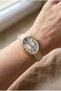 Minimal Elegant Women's Wristwatch |   22 mm Steel Case, Cream Leather Strap - 5