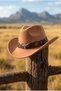 Men's Felt Cowboy Hat with Internally Adjustable Metal Buckle Detail - 3