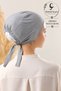 Women's Hijab Stitched Combed Cotton Bonnet Non-Slip Cotton Bonnet Light Gray - 3