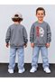 Crew Neck Sweatshirt for Boys, Printed 3-Yarn Hooded Winter Sweatshirt