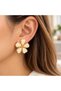 Small White Flower Earrings - 2