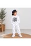 Team Sweatshirt Black Pencil Cat Printed Girls Boys Crew Neck - 2