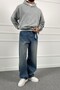 Striped Detailed Loose Fit Baggy Jean |   Stk2114-Jean - 2