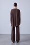 Women's Asymmetrical Cut Buttoned Tunic Trousers Set 14525 - 2
