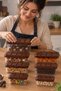 8-Piece Chocolate Lid Storage Container Set 2X4 Sizes 1200 700 400 200 ml Transparent Food Container - 2