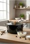 Enamel 22 cm Pro Frying and Yogurt Pot Black - 2