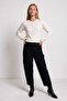 Pleated Polyviscon Trousers Lby0104 Black - 2