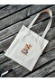 Canvas Tote Shoulder Bag Women's Daily Handbag Suitable for A4 Size Handmade Natural Fabric Large Tote Bag - 2
