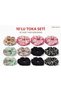 Set of 10 Colorful Scrunchie Hair Clips – Ruffled Fabric Elastic Hair Clips - 2