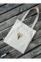 Canvas Tote Shoulder Bag Women's Daily Handbag Suitable for A4 Size Handmade Natural Fabric Large Tote Bag - 2