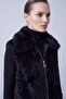 Women's Fur Look Zippered Long Vest 15291