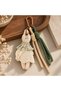 Green Floral Dress and Lace Rabbit Figure Bag Charm - 3