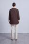 Women's Contrast Detailed Quilted Coat 32543 - 2