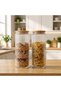 2-Piece Set of 1500 ml Vacuum Bamboo Lid Food Jars with Stands – with Gift Tag - 4