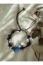 Glass Flower Real Cracked Natural Stone String Bracelet - 5