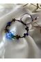 Glass Flower Real Cracked Natural Stone String Bracelet - 3