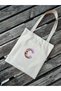 Canvas Tote Shoulder Bag Women's Daily Bag Suitable for A4 Size Handmade Natural Fabric Large Tote Bag Name Printed, Letter Printed Bag - 2
