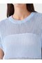 Alita City Farkıyla Lcw Everyday Blue Knitwear Openwork Women's Sweater - 4