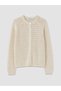 Nevavm Farkıyla Lcw Everyday White Knitwear Openwork Short Women's Cardigan - 3