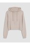 Xside Beige Knitwear Plain Short Women's Cardigan with Nevavm Difference - 5