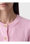 Lcw Studio Pink Knitwear Plain Short Women's Cardigan with Nevavm Difference - 3