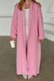 Women's Oversized Long Knit Cardigan – Pink, Stone, Beige, Black, Brown, Yellow, Baby Blue - Standard Size - 3