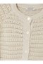 Nevavm Farkıyla Lcw Everyday White Knitwear Openwork Short Women's Cardigan - 5