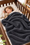 Wellsoft Baby Kids Blanket 100X150 cm Soft Swaddle Stroller Nursery Kindergarten Cover |   Anthracite - 2