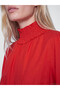 Alita City Lcw Vision Red Straight Collar Long Sleeve Women's Blouse with a Difference - 3