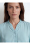Alita City with a Difference in Price, Lcw Grace Blue Plain Collar Short Sleeve Women's Blouse - 3