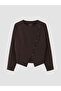 Alita City Lcw Modest Brown Plain Oval Neck Long Sleeve Women's Blouse with a Difference - 5