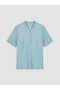 Alita City with a Difference in Price, Lcw Grace Blue Plain Collar Short Sleeve Women's Blouse - 5
