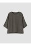 Two Mt Shop Quality Lcw Vision Khaki Plain Oval Collar Three Quarter Sleeve Women's Blouse - 5