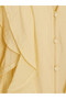 Alita City with a Difference from the Lcw Studio Yellow Plain V-Neck Long Sleeve Women's Blouse - 3