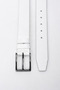100% Genuine Men's Buffalo Leather Jeans Belt 4 cm White - 4