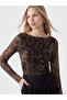 Alita City with a Difference from the Lcw Vision Brown Leopard Boat Neck Long Sleeve Women's Blouse