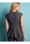 Two Mt Shop Quality Lcw Vision Navy Blue Plain Oval Neck Sleeveless Women's Blouse - 4