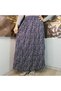 Elastic Waist, Vibrant Colored Patterned Viscose Printed Fabric Maxi Skirt, Prayer Skirt, Size 36, 90 kg - 4