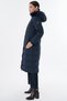 Goose down Filled Coat with Pocket Detail Navy Blue - 4