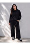 Two Mt Shop Quality Lcw Petite Black Interlock Plain Loose & Baggy Women's Sweatpants