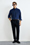 Drew Men's Basic Shirt Regular Fit Dark Blue - 3