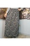 Elastic Waist, Vibrant Colored Patterned Viscose Printed Fabric Maxi Skirt, Prayer Skirt, Size 38, 100 kg - 3