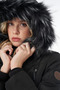 Goose down Filled Coat with Pocket Detail, Black - 6