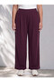 Two Mt Shop Quality Lcw Petite Burgundy Interlock Plain Loose & Baggy Women's Sweatpants - 2