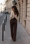 Women's Long Sleeve Sweater with Lace Detail on the Back - 5