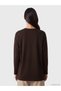 Ozmarka New Season Brown Soft Touch Stone Oversize Women's Sweatshirt Tunic - 4
