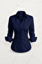 Women's Slim Fit Waist-Tied Stylish Shirt with Tie Back - 2