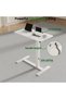 Adjustable Overbed Table with Wheels, Overbed Bedside Desk Mobile Rolling Laptop Stand Overbed Table - 3