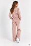 Brown Girls' Sequined Heart Wide Leg Crew Neck Sweatpants Set 24813 - 4